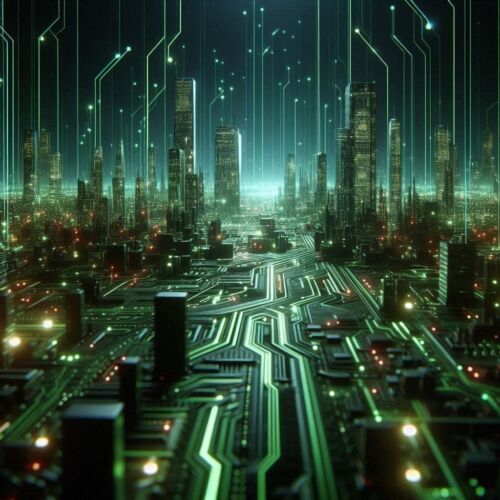 Digital Image Picture  Wallpaper Background Desktop AI Art Circuit Board