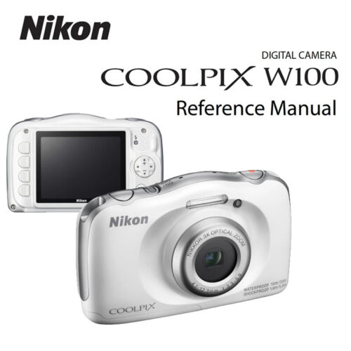 Nikon Coolpix W100 WHITE 13.2MP Water/shockproof 3X OpticalZoom WiFI Digital Cam