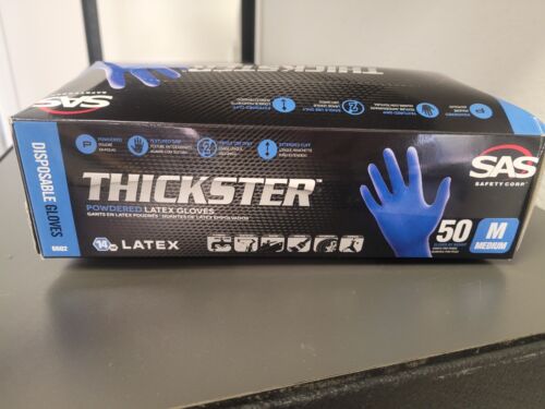 Blue Painters Gloves – Thickster 6602 Latex Gloves SAS Safety Medium 50/Box