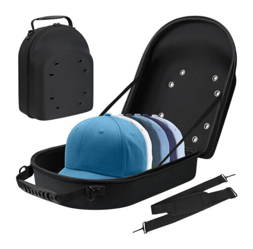 Hat Travel Case Hard Baseball Hat Case Carrier Storage Bag with Shoulder Strap