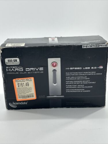 External Hard Drive 500GB 720RPM USB 2.0 ACOMDATA HybridDrive