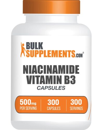 BulkSupplements Niacinamide (Vitamin B3) 300 Capsules – 500 mg Per Serving