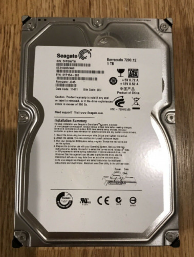 HDD Hard Drive SATA Desktop 3.5″ Seagate ST31000524AS 1TB