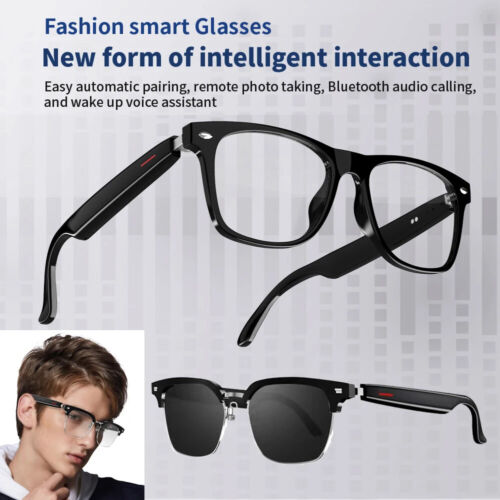 BT 5.0 Smart Sunglasses,Anti Blue-Light Glasses Music Stereo Speaker Mic Calling