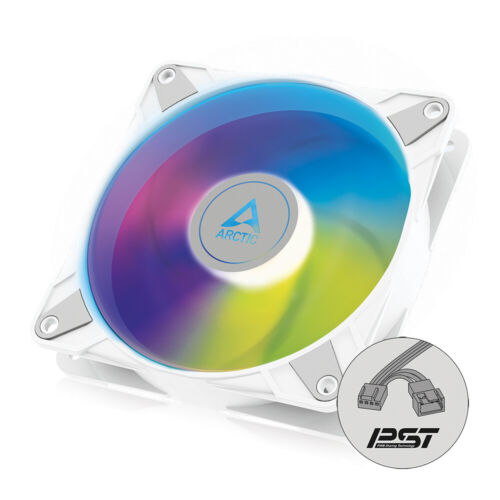 ARCTIC P12 PWM PST A-RGB (White) 120 mm PWM case fan static pressure LED