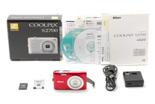 【MINT in Box】 Nikon Coolpix S2700 16Mp Compact Digital Camera Red From JAPAN