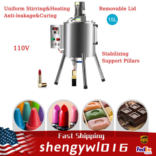 15L Heating Mixing Filling Machine Stirring Tank Liquid Paste Lipstick Filler