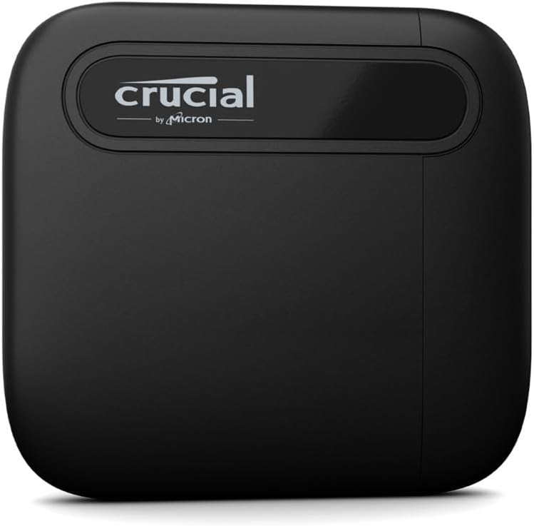 Crucial X6 1TB Portable SSD – Up to 800MB/s – PC and Mac – USB 3.2 USB-C External Solid State Drive – CT1000X6SSD9