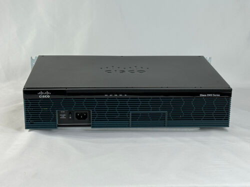 Cisco ISR 2911 Router 2x 1GbE 1x PSU 512MB RAM 256MB CF IPBaseK9 SecurityK9 Ears