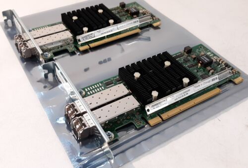 Pair of Cisco UCSC Fiber Network Card UCSC-PCIE-CSC-02 V04 w/ 4x SFP+ 10G