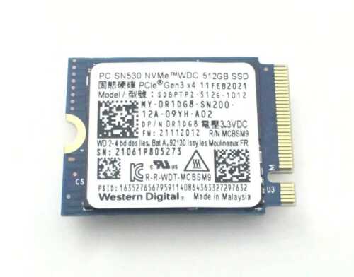 WD PC SN530 SDBPMPZ-512G-1101 512GB  SSD PCIe M.2 2242 Genuine Lenovo 5SS0X5415