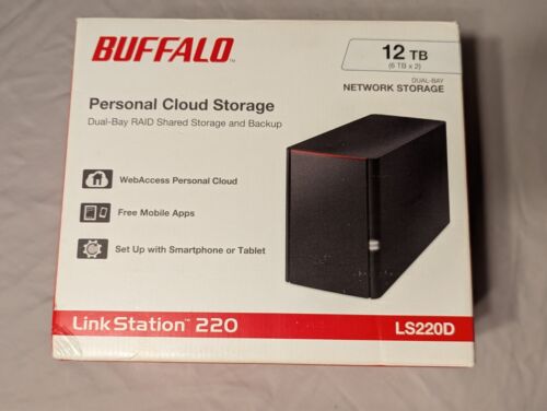 BUFFALO LinkStation 220 12TB NAS Home Office Private Cloud Data Storage with HDD