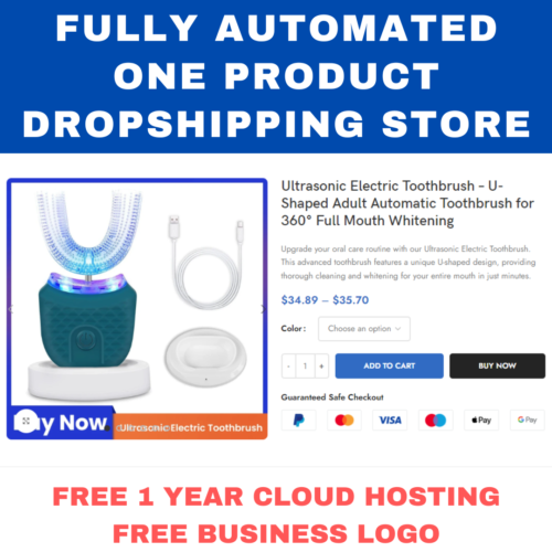 Fully Automated One Product Dropshipping Business Store website + Cloud Hosting