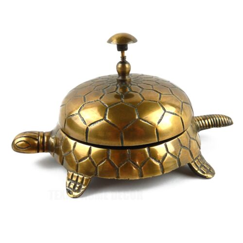 Turtle Call Bell Help Desk  Restaurant Retail Motel Hotel Service Polished Brass