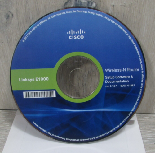 OEM Setup Software CD for Linksys E1000 Wireless-N Router Cisco CD ONLY