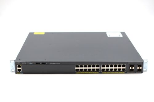 Cisco Catalyst 2960-XR 24-Port Gigabit Switch W/1x PSU P/N:WS-C2960XR-24TS-I V06