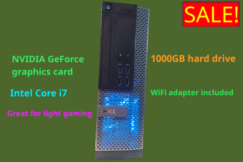 GIFT Custom Fast & Cheap Budget Gaming PC Intel Core i7 16GB RAM NVIDIA GeForce