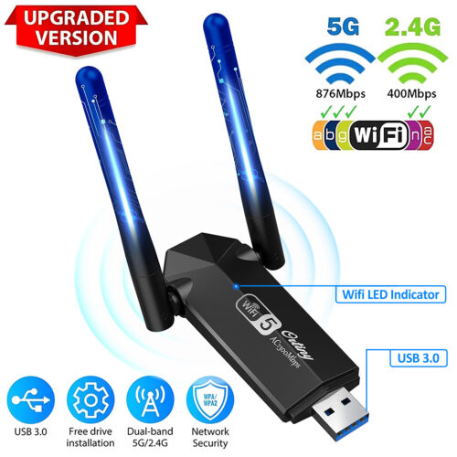 USB 3.0 Wireless WIFI Adapter 1300Mbps Long Range Dongle Dual Band Network lot