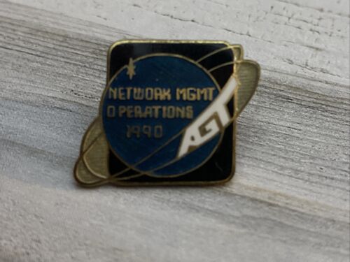 Vintage AGT Network management MGMT Operations 1990 Enamel Pin Bx