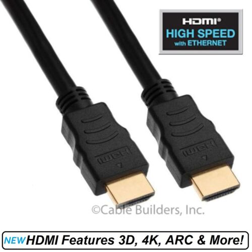 HIGH SPEED HDMI CABLE with ETHERNET 4Kx2K 1080 2160P 18GB CHOOSE FROM 12 LENGTHS