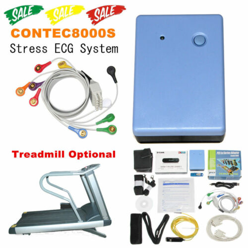 CONTEC8000S 12lead Wireless Stress test ECG/EKG System Recorder PC Software vet$