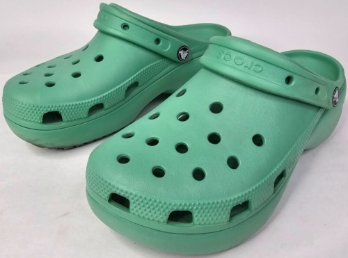 Crocs Classic Clog Platform Womens 9 Mint Teal Green Casual Comfort Shoes 206750