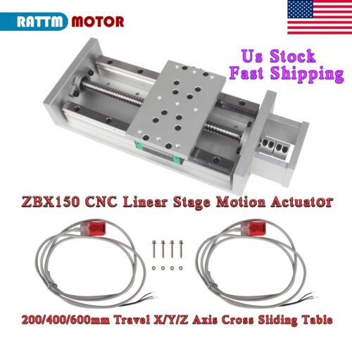 【US】 ZBX150 CNC Linear Stage Motion Actuator,SFU1605 Ballscrew Motor Mount Brack