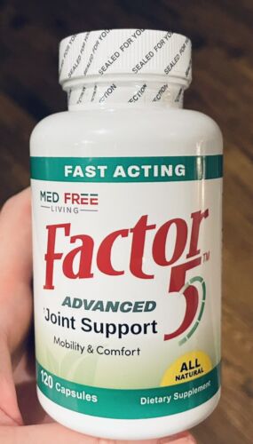 Factor 5 Med Free Advanced Joint  Support Inflammation Pain Relief 120 Capsules