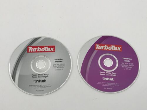 Intuit TurboTax Deluxe Federal 2003 & California 2003