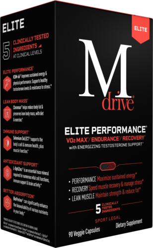 MDRIVE ELITE Endurance Testosterone Men VO2Max Testofen Fenugreek Zinc TryMdrive