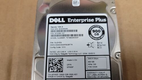 Dell 2.5″ 6Gbps 900GB 10K RPM Enterprise SAS Hard Disk Drive 0FR83F ST9900805SS