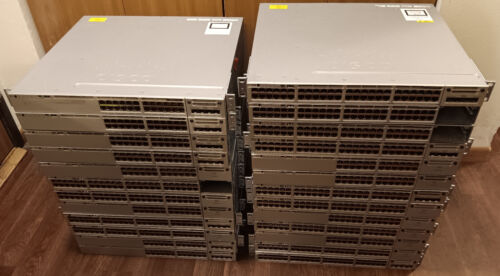 lot of 25 Cisco WS-C3850-48P-S Cisco WS-C3850-24P-S POE+ Switches + 40 715W PSU