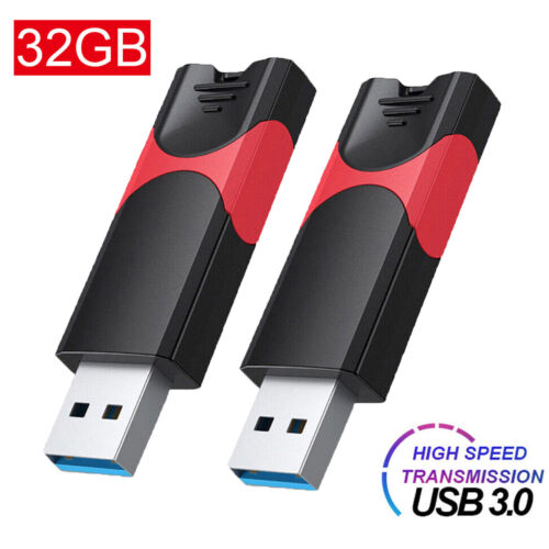 2Pack 32GB USB 3.0 Flash Drive USB Memory Stick External Retractable Pen Drive