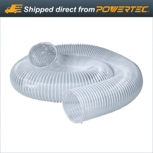 POWERTEC Flexible PVC Dust Collection Hose 4 in x 10 ft, Clear Vue (70111)