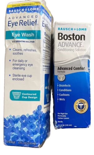 Bausch & Lomb Boston Advanced Comfort Eye Relief Solution Wash 4oz 3.5oz Lot