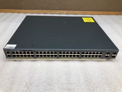 Cisco Catalyst 2960-X-WS-C2960X-48FPS-L V06 48-Port 2x SFP+ Ports 1U Switch