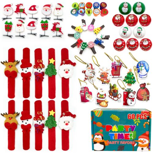 60 Pcs Christmas Toys for Kids Party Favors Supplies Stocking Stuffers Bulk Toys