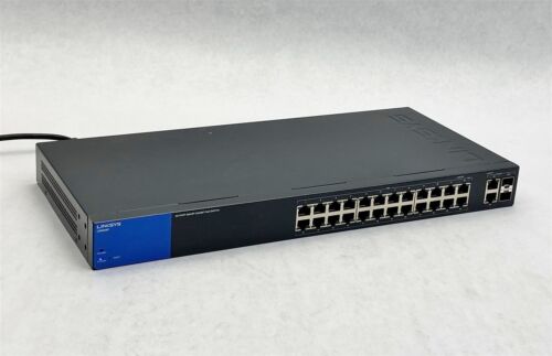 Linksys LGS326P 26-Port Business Smart Managed Gigabit PoE+ Network Switch