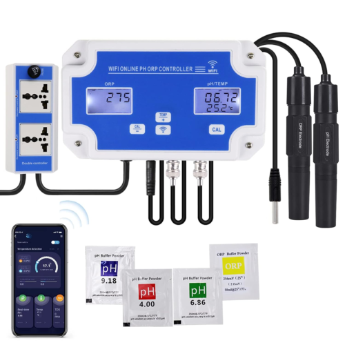 DANOPLUS Smart pH ORP Controller with Remote App Monitoring & Dosing in Water, 3