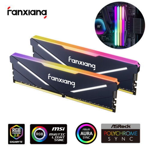 Fanxiang RGB DDR4 RAM 32GB (2x16GB) 288-Pin 3600 (PC4 28800) Desktop Memory Kit