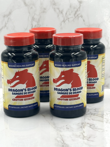 4 Sangre De Drago Anti-Inflammatory Healing Pure Tree Sap Croton Lechleri Pills