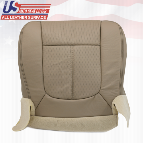 2013 to 2016 Fits Ford F250 Lariat Driver Bottom Leather Seat Cover Tan