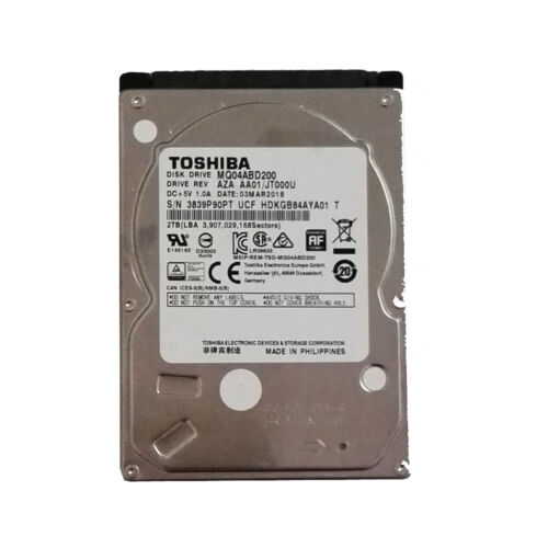 Toshiba 2TB MQ04ABD200 5400RPM 128MB SATA 2.5″ Laptop HDD Hard Disk Drive