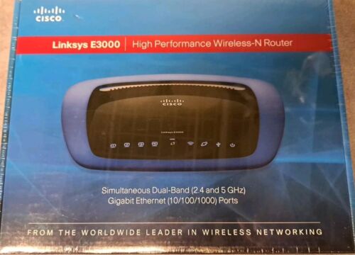 Cisco Linksys E3000 High Performance Wireless-N Router Dual Band New Sealed