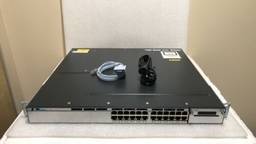 Cisco WS-C3750X-24T-E 24 Port Gigabit Switch ipservices C3KX-PWR-350W  3750X-24T