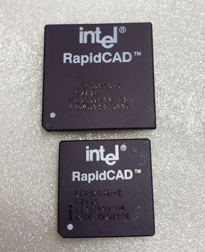 A pair of Intel RapidCAD vintage CPU collections. i386 and i387 for upgrades