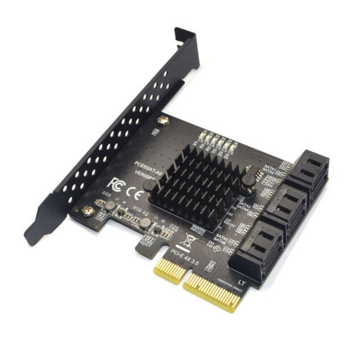 PCI-E3.0 to 6ports SATA 3.0 6Gbps PCI Express x4 Expansion Card ASMedia ASM1166