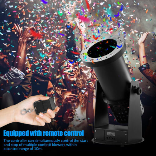 DMX Confetti Launcher Rainbow Conffetti Machine Led Confetti Cannon Remote