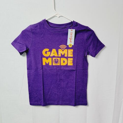 Cat and Jack Purple Game Mode T-shirt Size S 6/7