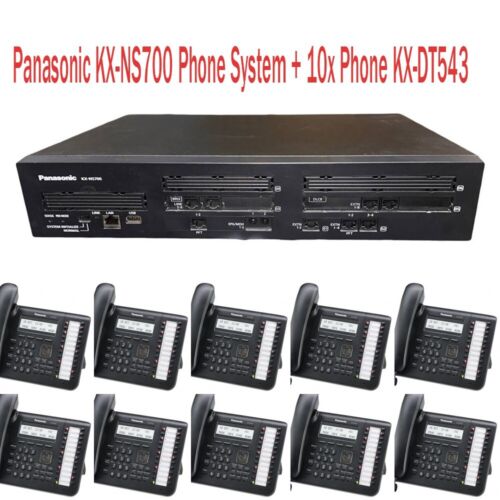 Panasonic KX-NS700 Phone System + 10X Phone KX-DT543 3 Month Warranty